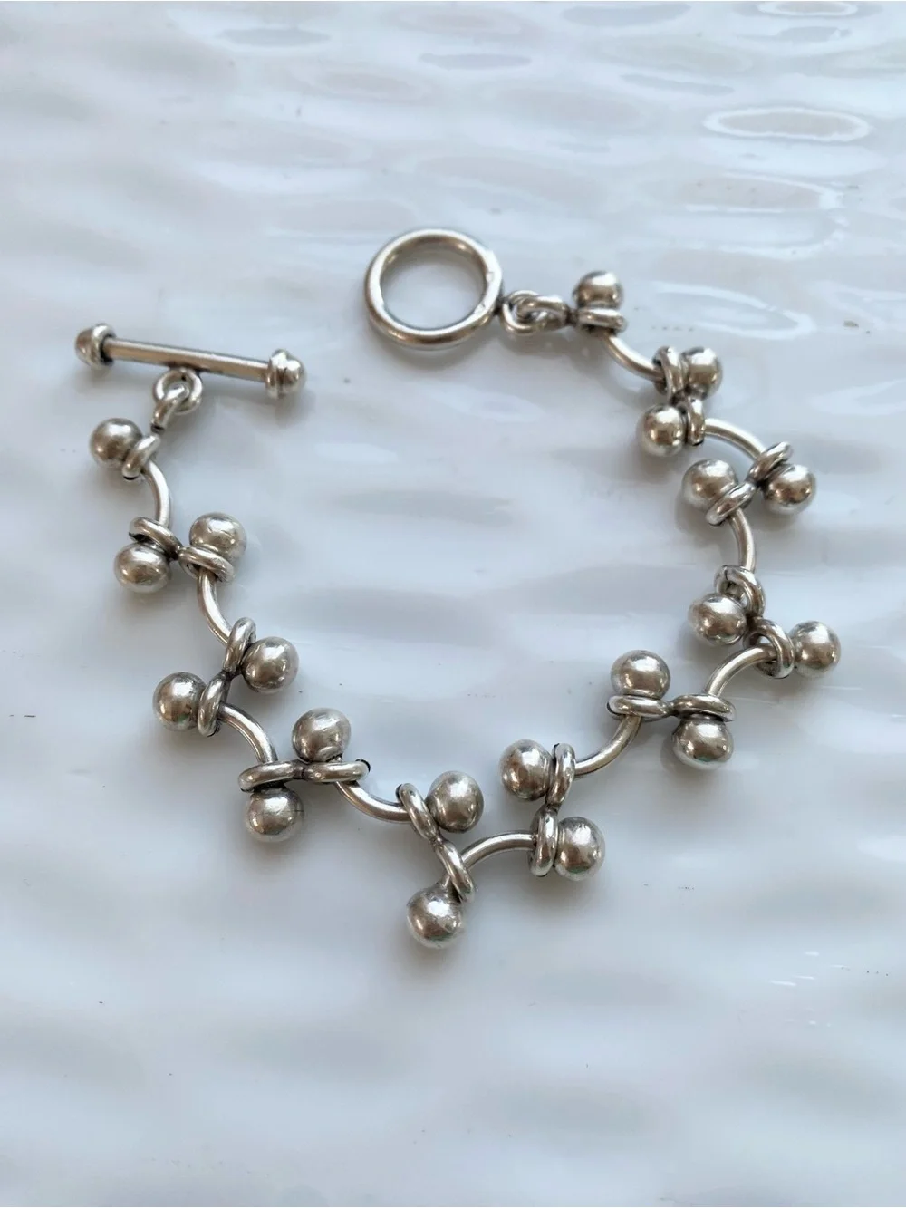 Silpada Sterling Silver Baby DNA Link Bracelet Fits up to 7.5 inches